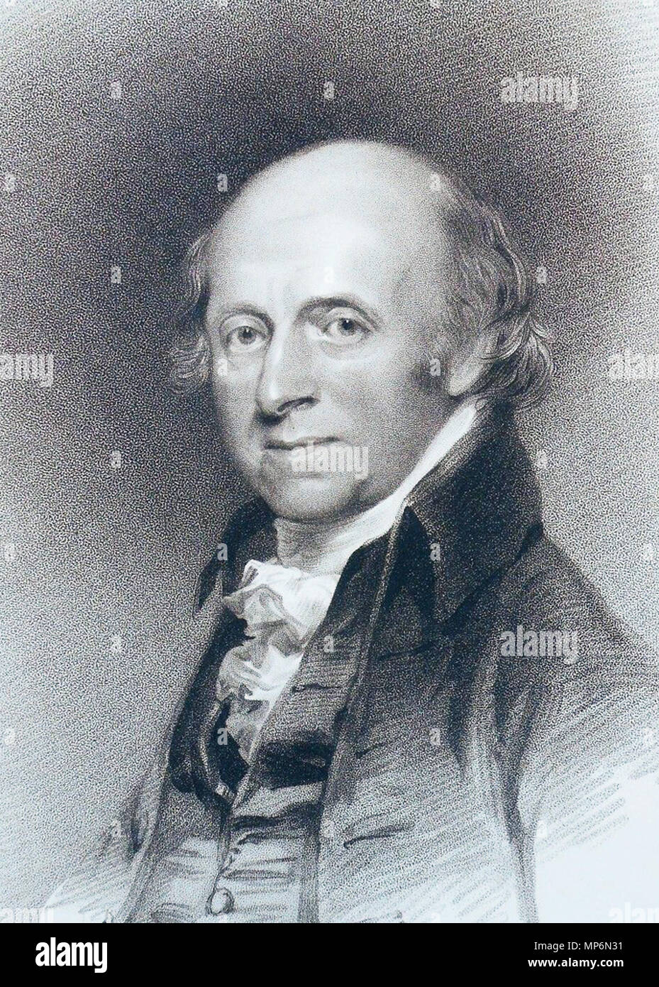 . Englisch: Gravur der englische Historiker und Erzdiakon William Coxe von William Thomas Fry (1789 - 1843), basierend auf dem original Bild von Sir W. Beechey, RA, gezeichnet von J.Jackson, in einem historischen Rundgang durch Monmouthshire von Davies und Co., 1904 veröffentlicht. 1904. William Thomas Fry (1789 - 1843) 1264 William Coxe Gravur von W. T. in der Bundesrepublik Jugoslawien Stockfoto