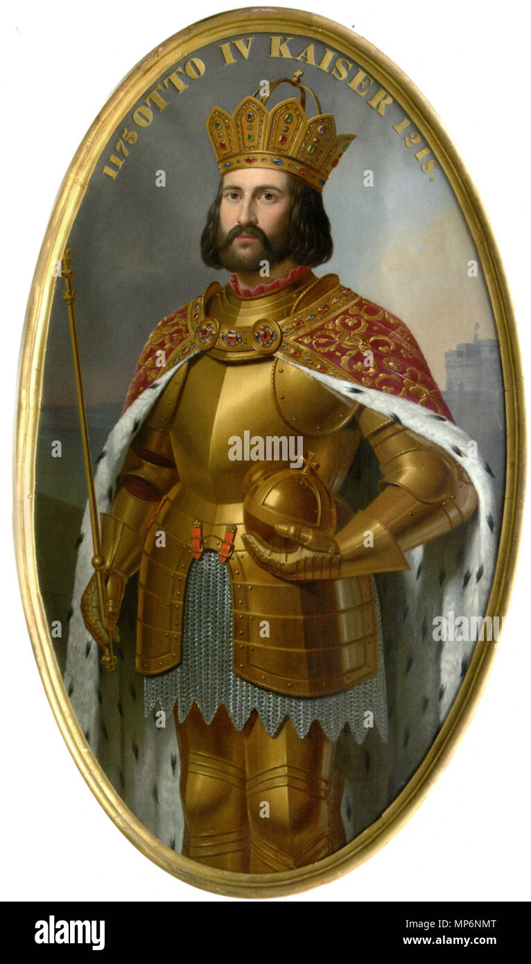 . Otto IV., Kaiser des Heiligen Römischen Reiches (Ca. 1176-1218). 1839. Johann Christian Ludwig Tunica (1795 - 1868) 949 Otto IV 1836 Stockfoto