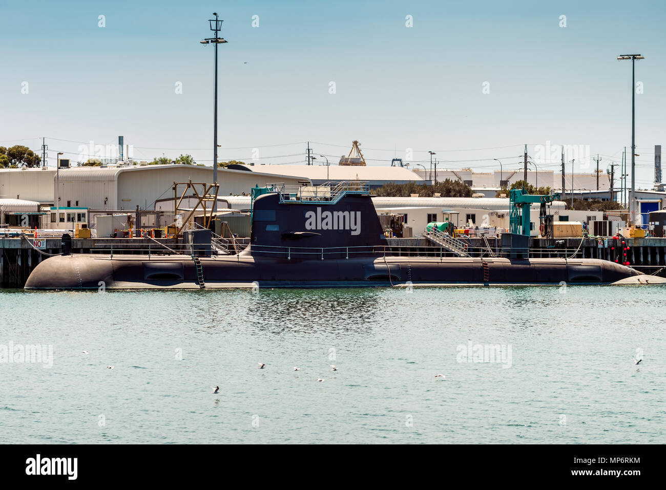 Adelaide, South Australia - 26. Januar 2014: Australian Submarine Corporation Collins Klasse U-Boot-Bau Fortschritte für die Royal Australian Stockfoto