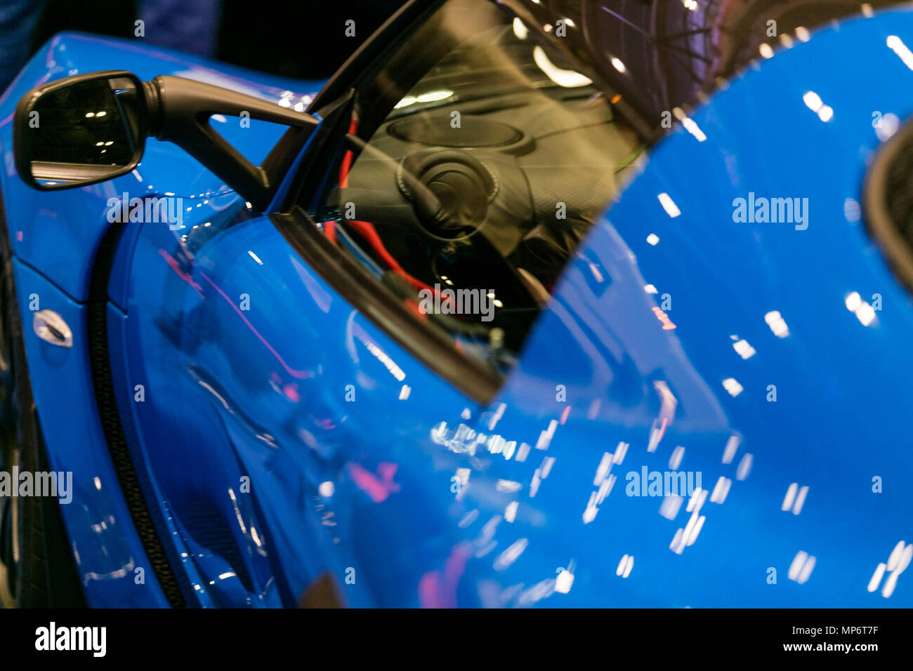 Nahaufnahme eines modernen Luxus Auto Stockfoto