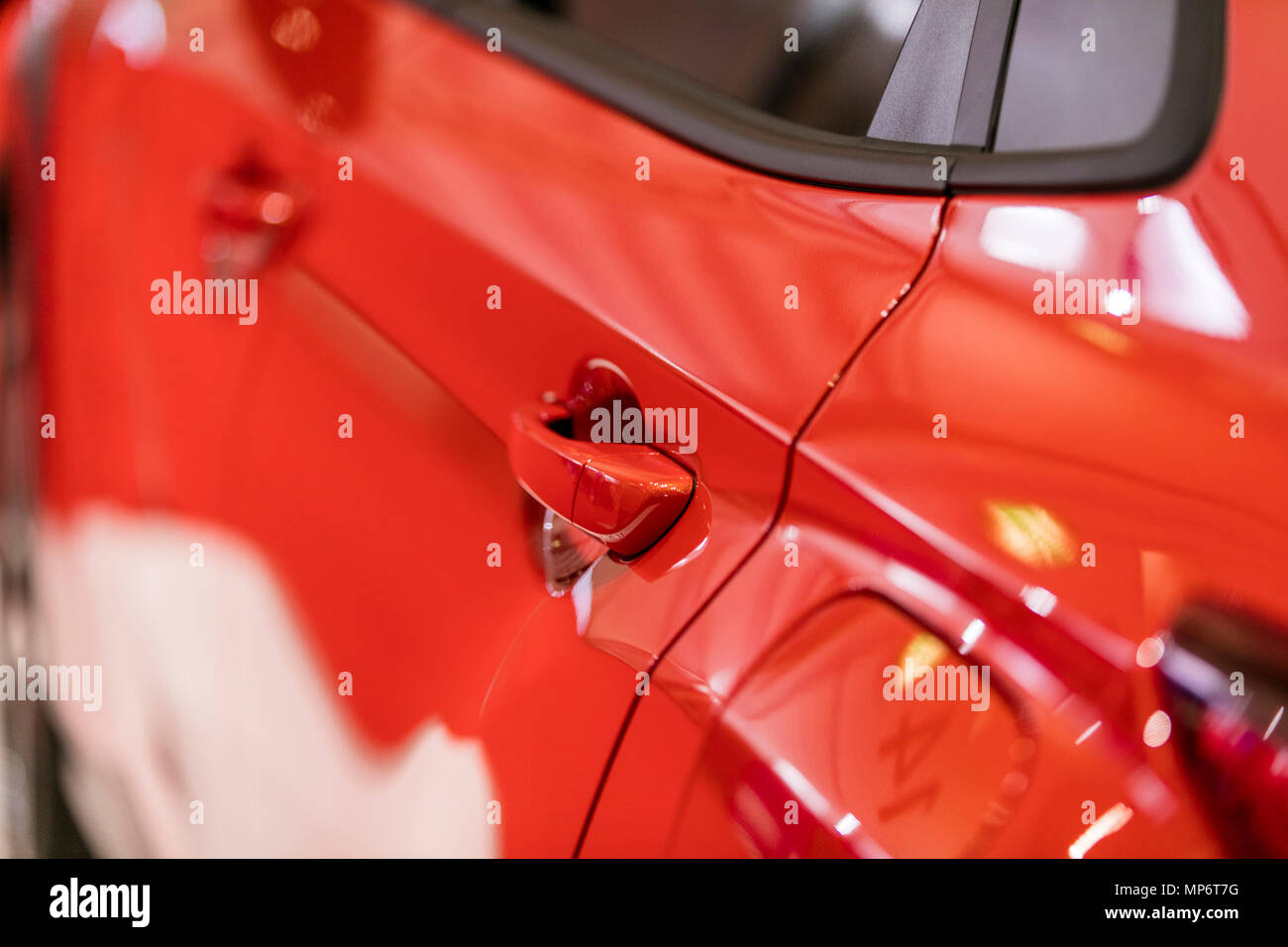 Nahaufnahme eines modernen Luxus Auto Stockfoto