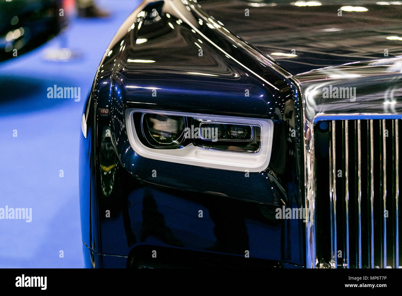 Nahaufnahme eines modernen Luxus Auto Stockfoto