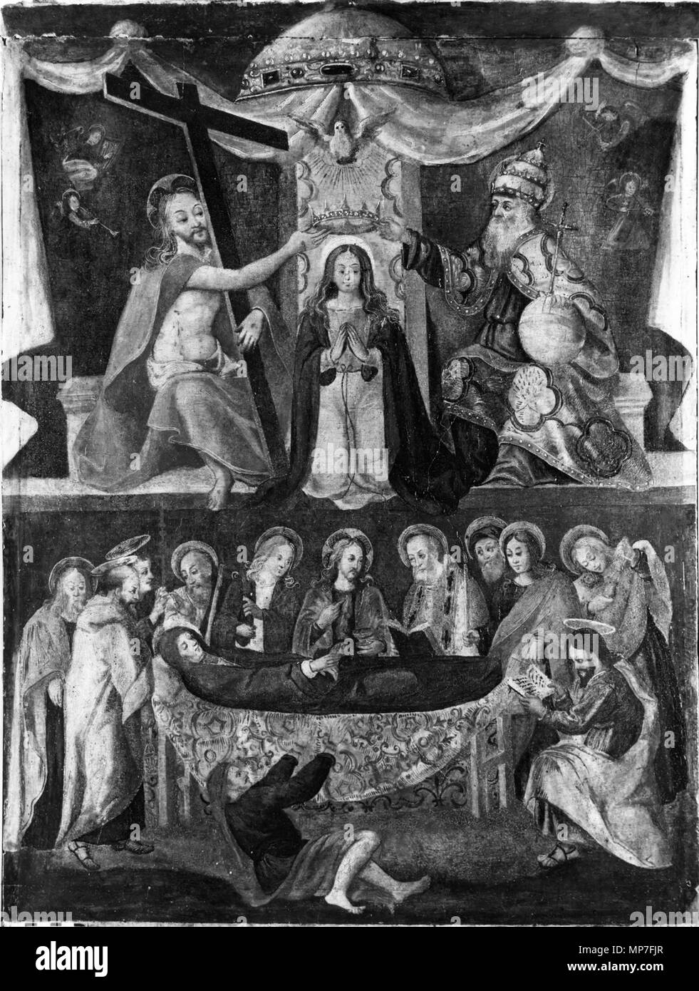 37.1047 678 Italienisch - Der Tod und die Krönung der Jungfrau Maria - Walters 371047 Stockfoto