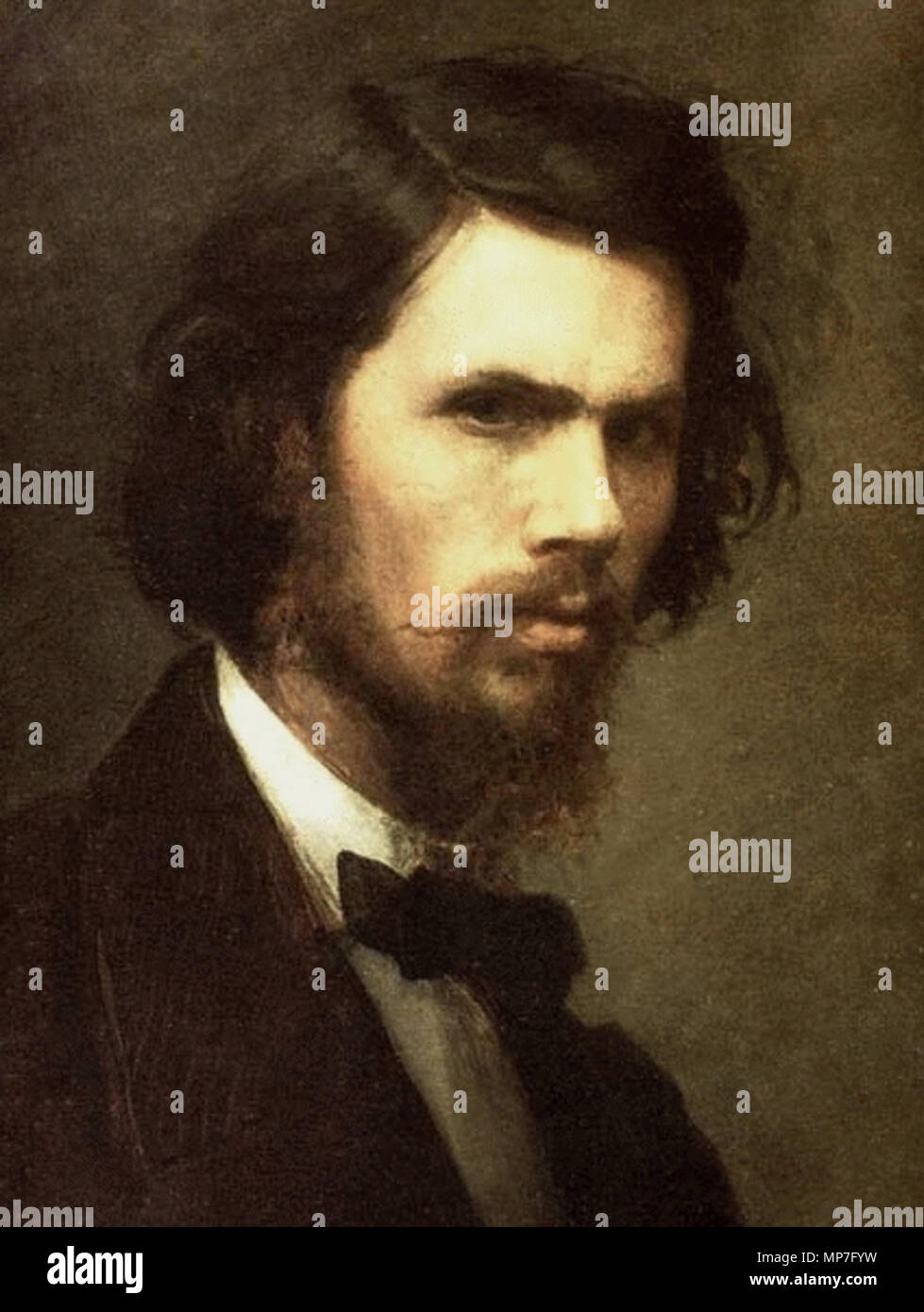 . English: bearbeitete Version des Selbstporträts Iwan Nikolajewitsch Kramskois. Englisch: arrangierte Version von Ivan Nikolaevich Kramskoys self portrait. 1867 (ursprüngliche Lackierung). Iwan Kramskoi (1837-1887) Alternative Namen: Ivan Nikolaevich Kramskoj Beschreibung russische Maler und Kunstkritiker Datum der Geburt / Tod vom 8. Juni 1837 (27. Mai 1837 im Julianischen Kalender) 6 April 1887 (24. März 1887 im Julianischen Kalender) Ort der Geburt / Todes Englisch: Ostrogozhsk (Region Woronesch) Русский: Острогожск (Воронежская область) Sankt Petersburg Standort Sankt Petersburg Authority control: Q 207758 V Stockfoto