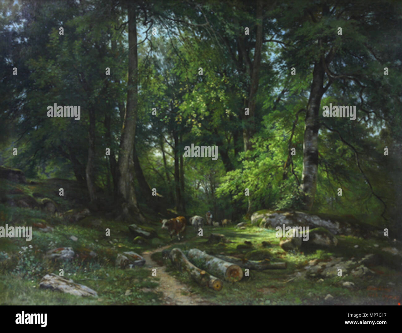Հայերեն: Անտառում Englisch: Im Wald Русский: Вудс 1864. 679 Ivan Shishkin. Im Wald Stockfoto