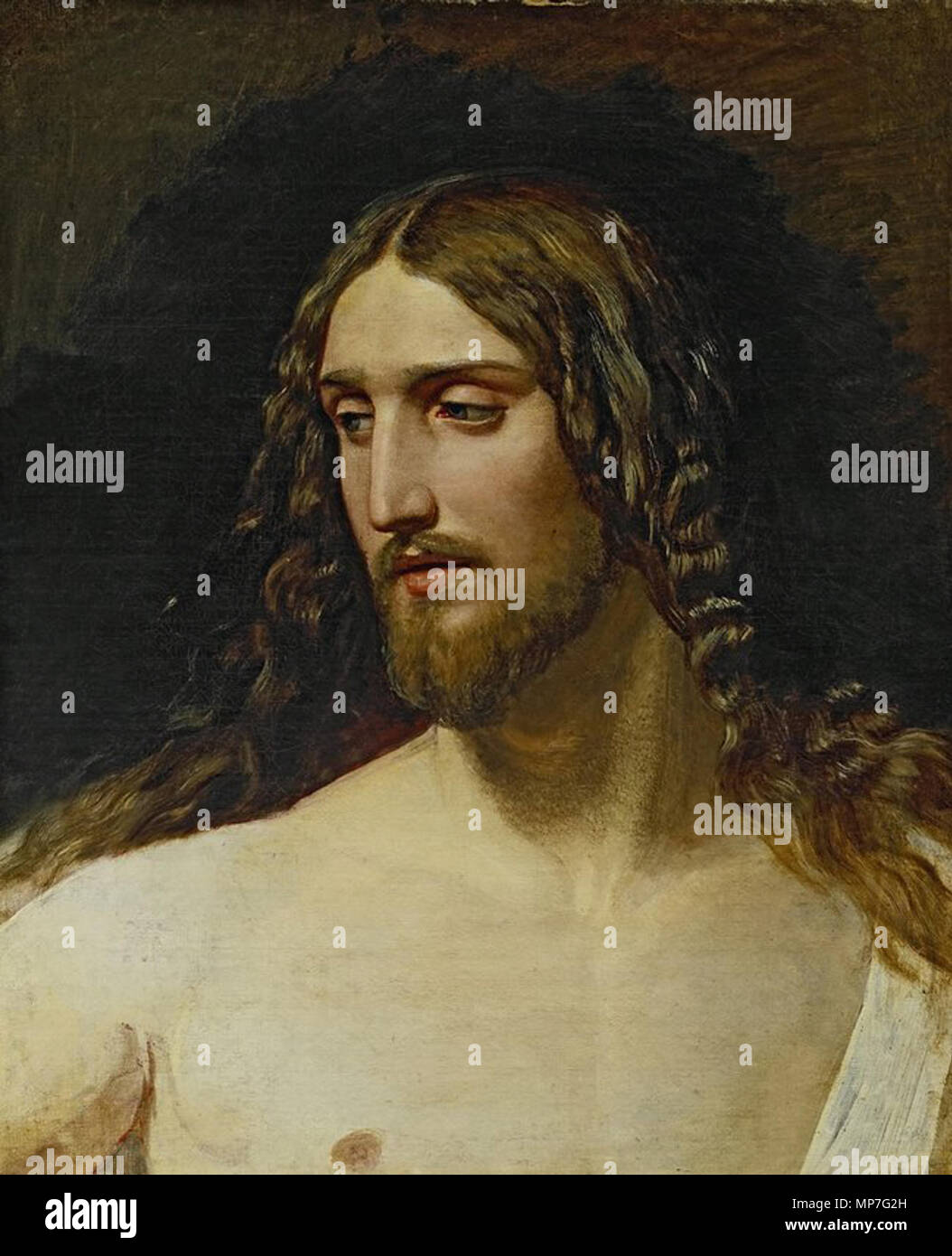 Erscheinung von Jesus Christus zu Maria Magdalena. Englisch: Haupt Christi (Studie) Русский: Голова Христа (этюд) (картина Александра Иванова, 1834). 1834. 680 Iwanow Haupt Christi 1824 gtg 17647 Stockfoto