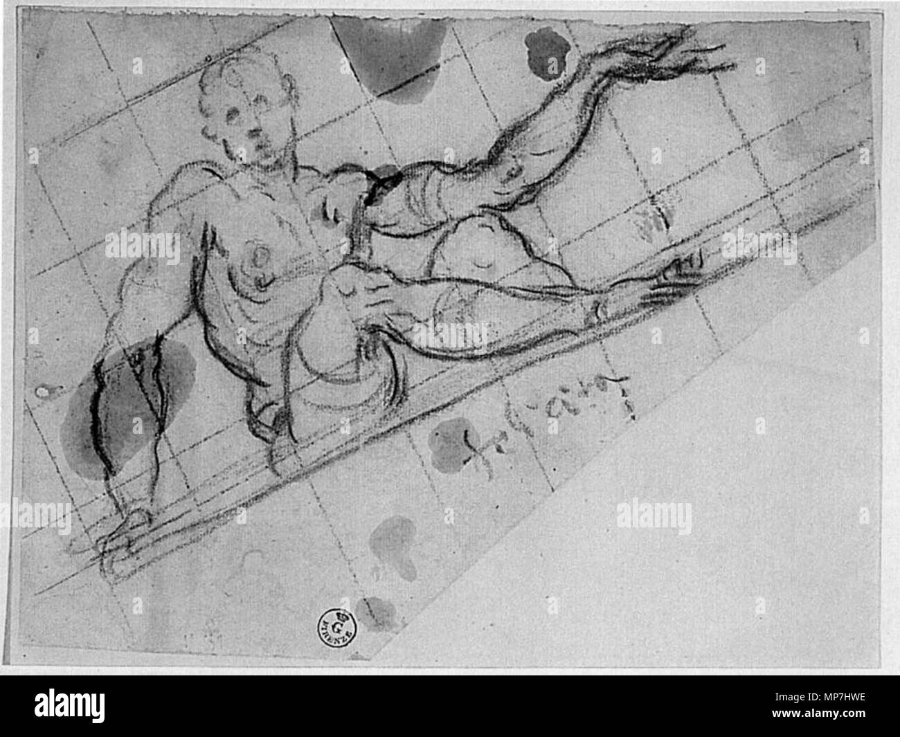 687 Jacopo Tintoretto - Design für eine Allegorie des Fortune (felicità) - WGA 22705 Stockfoto
