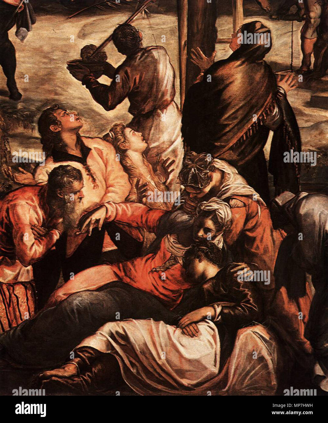 Englisch: Kreuzigung (Detail), 1565. 687 Jacopo Tintoretto - Kreuzigung (Detail) - WGA 22518 Stockfoto