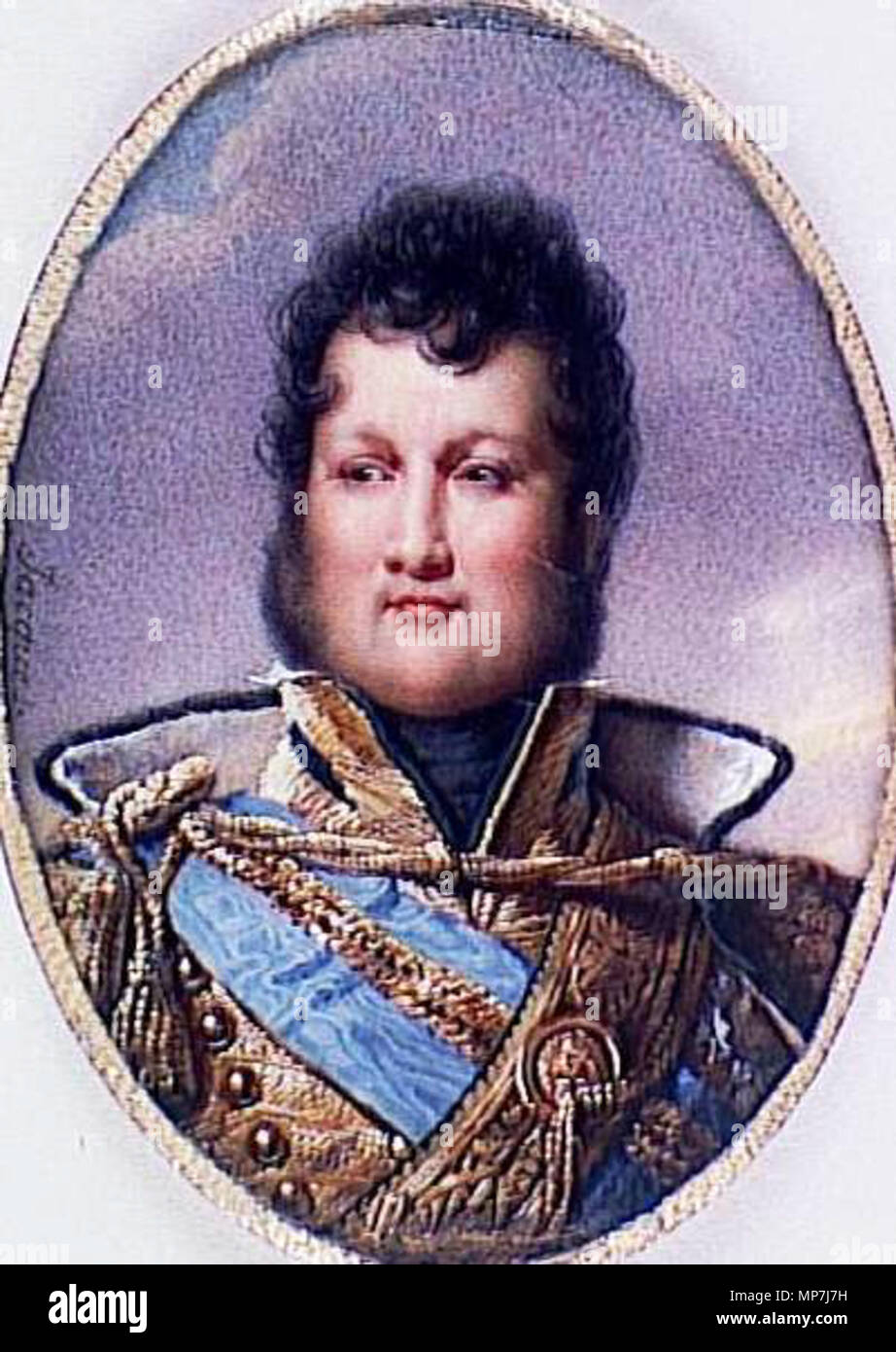 688 Jacques - Porträt de Louis Philippe d'Orléans (1773-1850) en uniforme de Oberst des hussards 2 Stockfoto