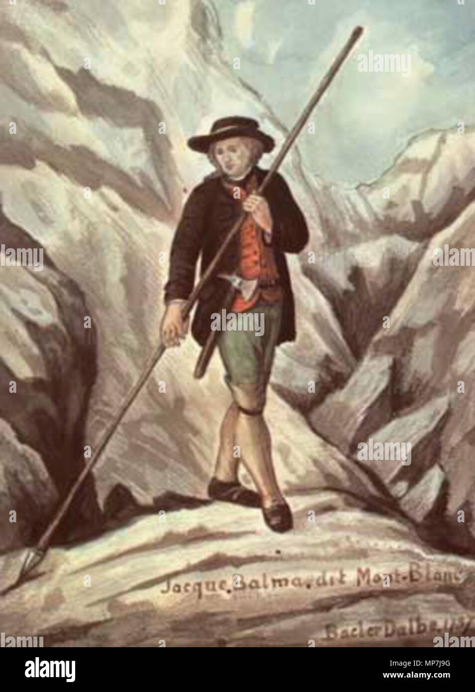 . Englisch: Jacques Balmat durch Bacler d'Albe, 1787, National Library of Scotland. 1787. Louis Albert Guislain Bacler d'Albe (1761 - 1824) Beschreibung der französische General, Kartograph, topograph und Maler Geburtsdatum / Tod 21. Oktober 1761 12. September 1824 Ort der Geburt / Todes Saint-Pol-sur-Ternoise Sèvres Arbeiten Zeitraum 1785-1824 Arbeit Ort: Frankreich Authority control: Q 535751 VIAF: 77375434 ISNI: 0000 000106550722 ULAN: 500019222 LCCN: n 2013074727 GND: 128786442 WorldCat 689 Jacques Balmat durch Bacler d'Albe Stockfoto