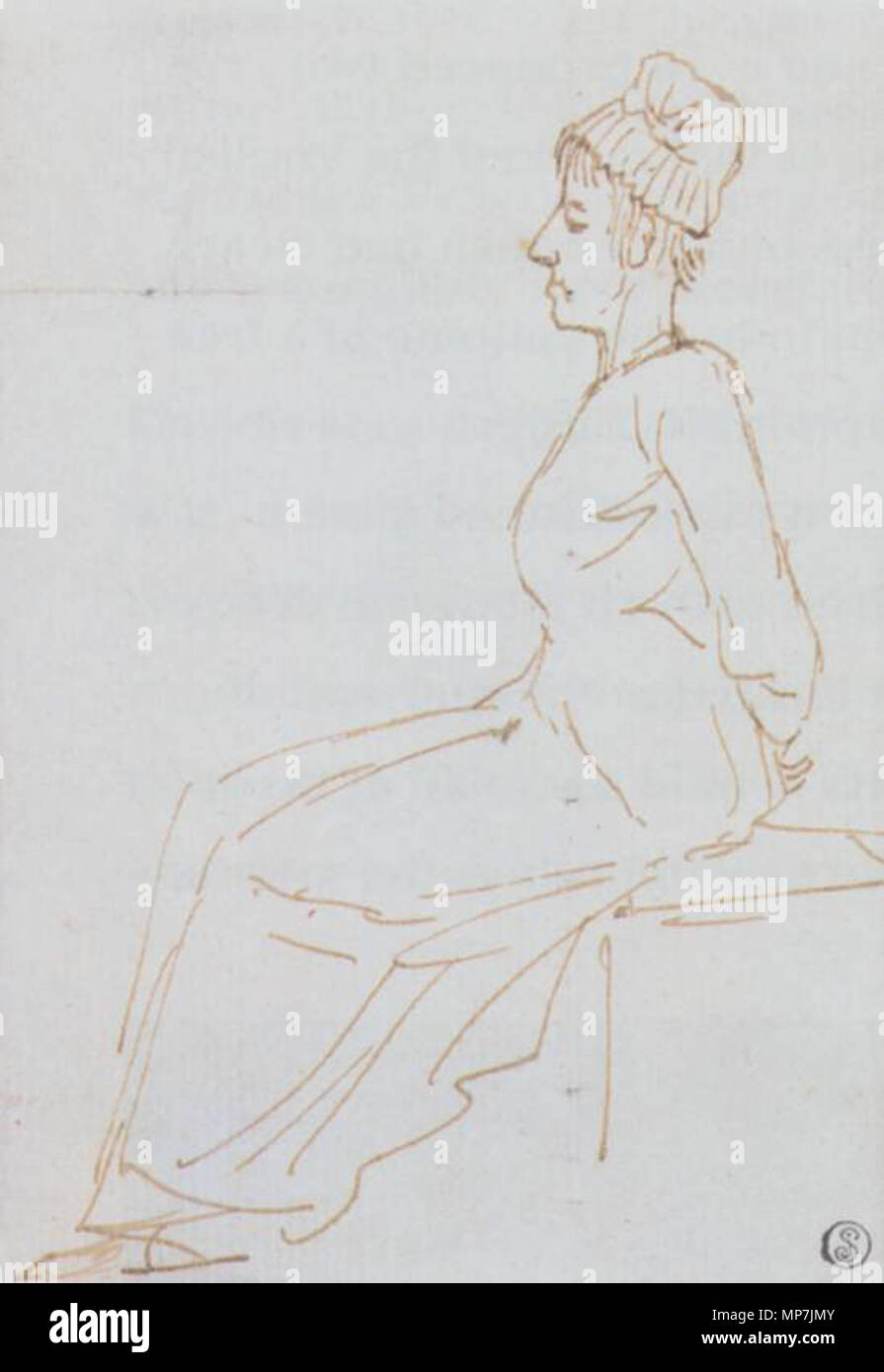 Marie Antoinette auf dem Weg zur Guillotine 1793. 690 Jacques-Louis David - Marie Antoinette auf dem Weg zur Guillotine - WGA 06116 Stockfoto