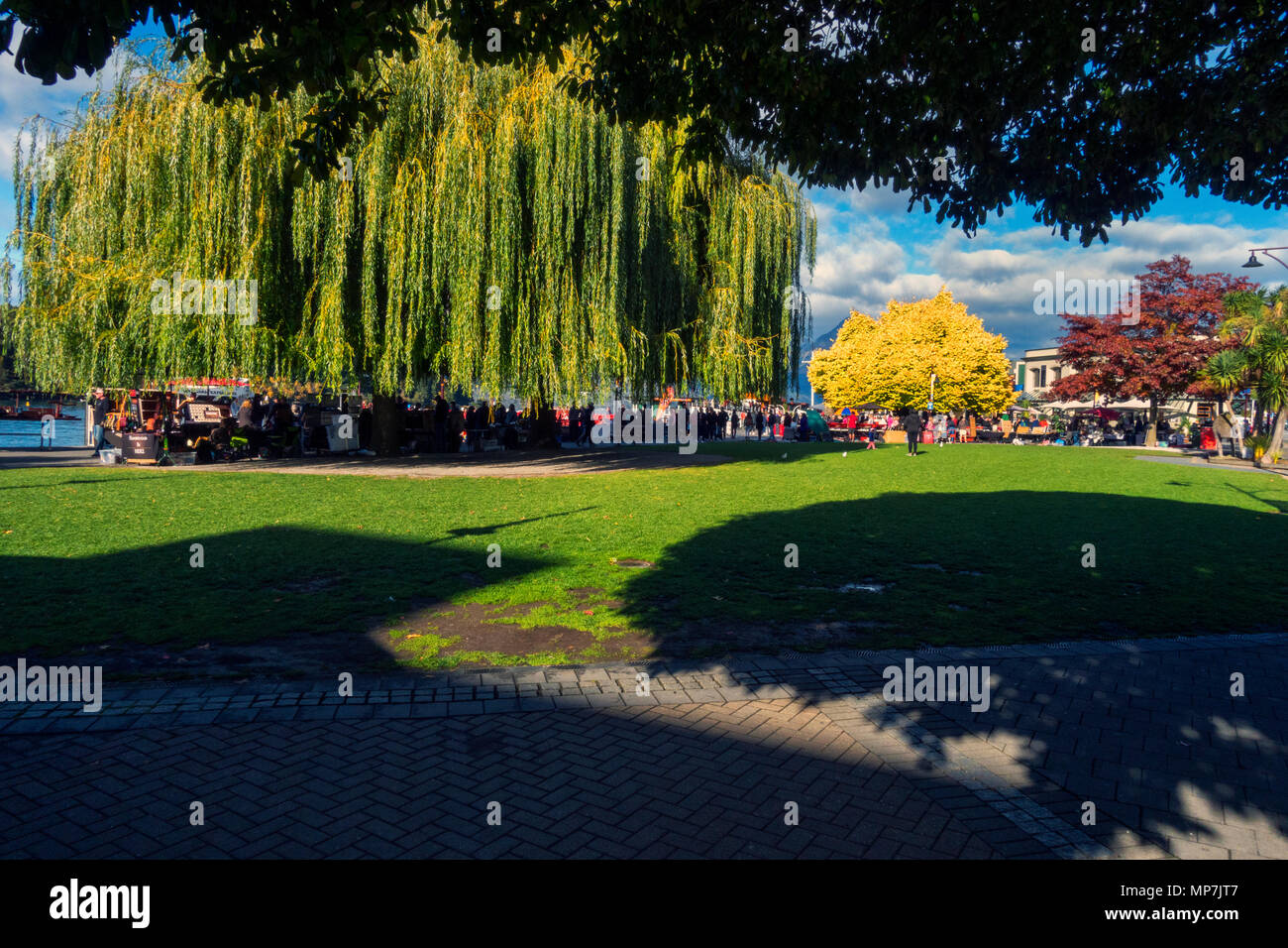 Ein Wochenende Flohmarkt in Queenstown, Südinsel, Neuseeland. Stockfoto