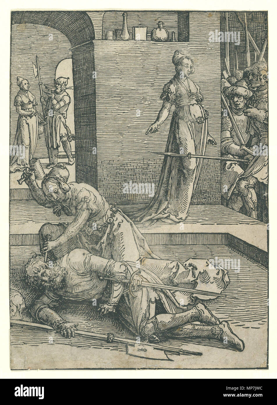 . Englisch: Jael und Sisera zu töten. Lucas van Leyden 690 Jael und Sisera Töten Stockfoto
