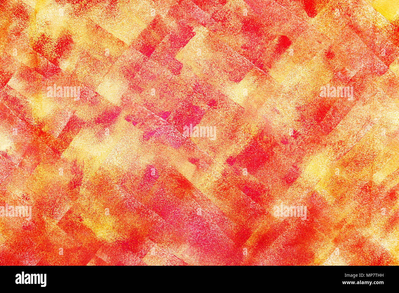 Bunt bemalte Wand durch Farbroller. Wandfarbe innen Tapete. Stockfoto