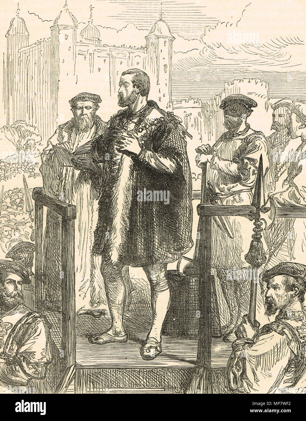 Ausführung von Edward Stafford, 3. Herzog von Buckingham, 17. Mai 1521. Vorgeworfen, die beabsichtigen, König Heinrich VIII. zu töten Stockfoto