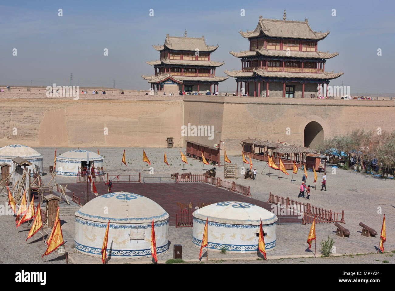 Jiayuguan Fort am Jiayu Pass, Jiayuguan, Gansu, China Stockfoto