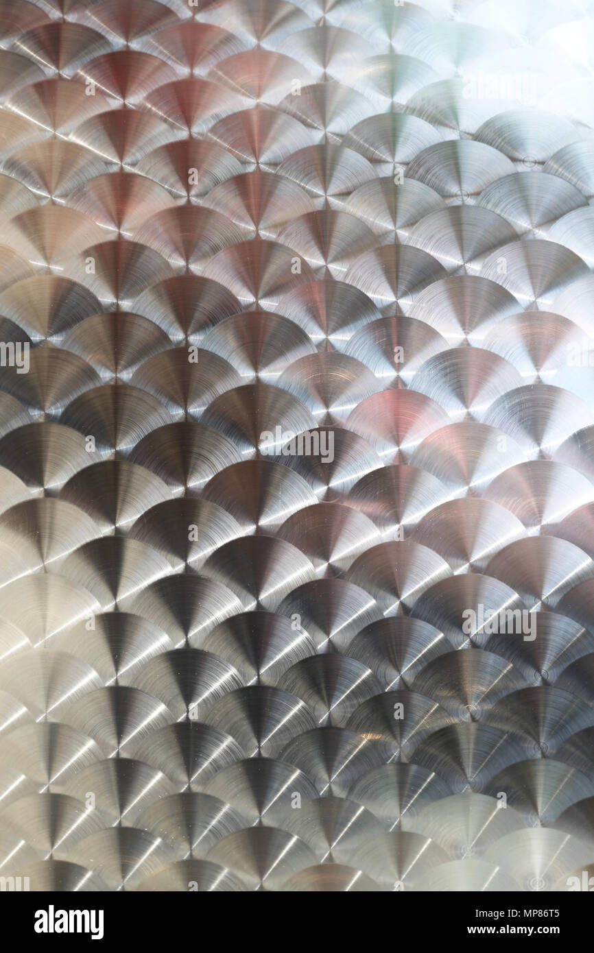 Edelstahl Textur mit Kreise Muster Stockfotografie - Alamy
