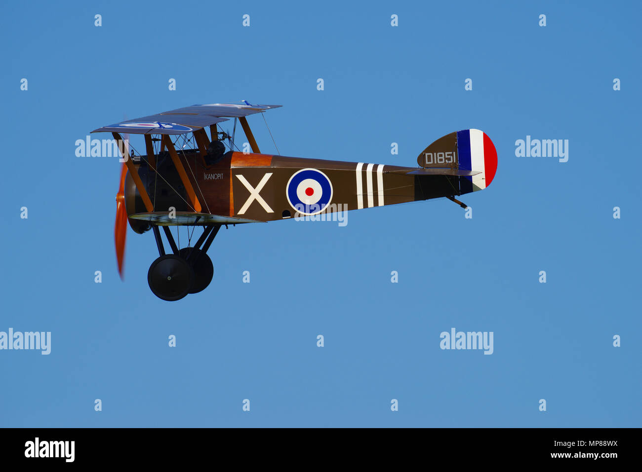 Sopwith Camel Replica D1851, Ikanopit, G-BZSC, AT Old Warden, Shuttleworth Collection, Stockfoto