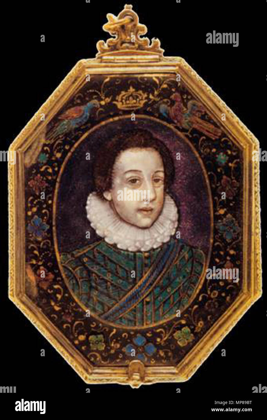 Englisch: Portrait des jungen Ludwig XIII. ca. 1615. 710 Jean Limosin - Portrait des jungen Louis XIII-WGA 13036 Stockfoto