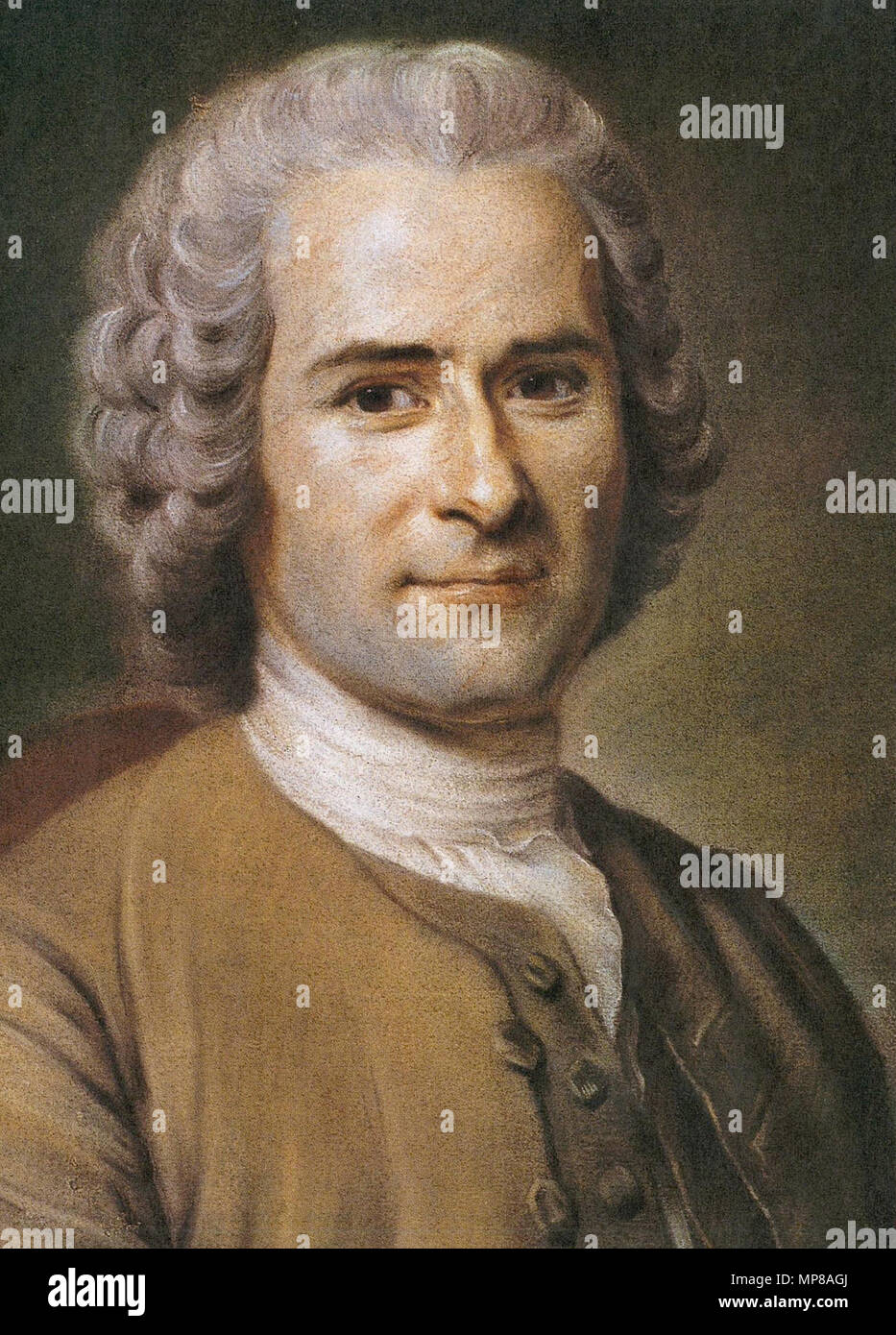 Portrait von Jean-Jacques Rousseau (1712-1778) dritte Viertel des 18. Jahrhunderts. 715 Jean-Jacques Rousseau (Portrait) Stockfoto