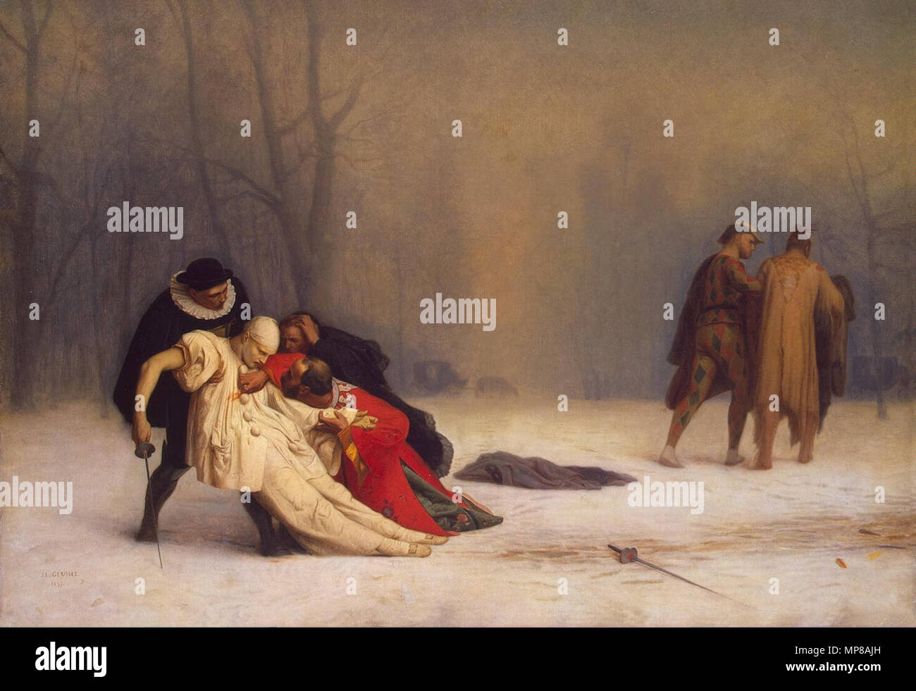 715 Jean-Léon Gérôme-Duell nach einem Maskenball Stockfoto