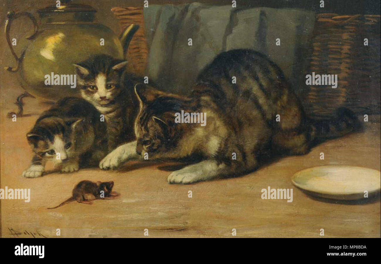 Englisch: spielen Katz und Maus. 719 JH Dolph Katze Maus Stockfoto