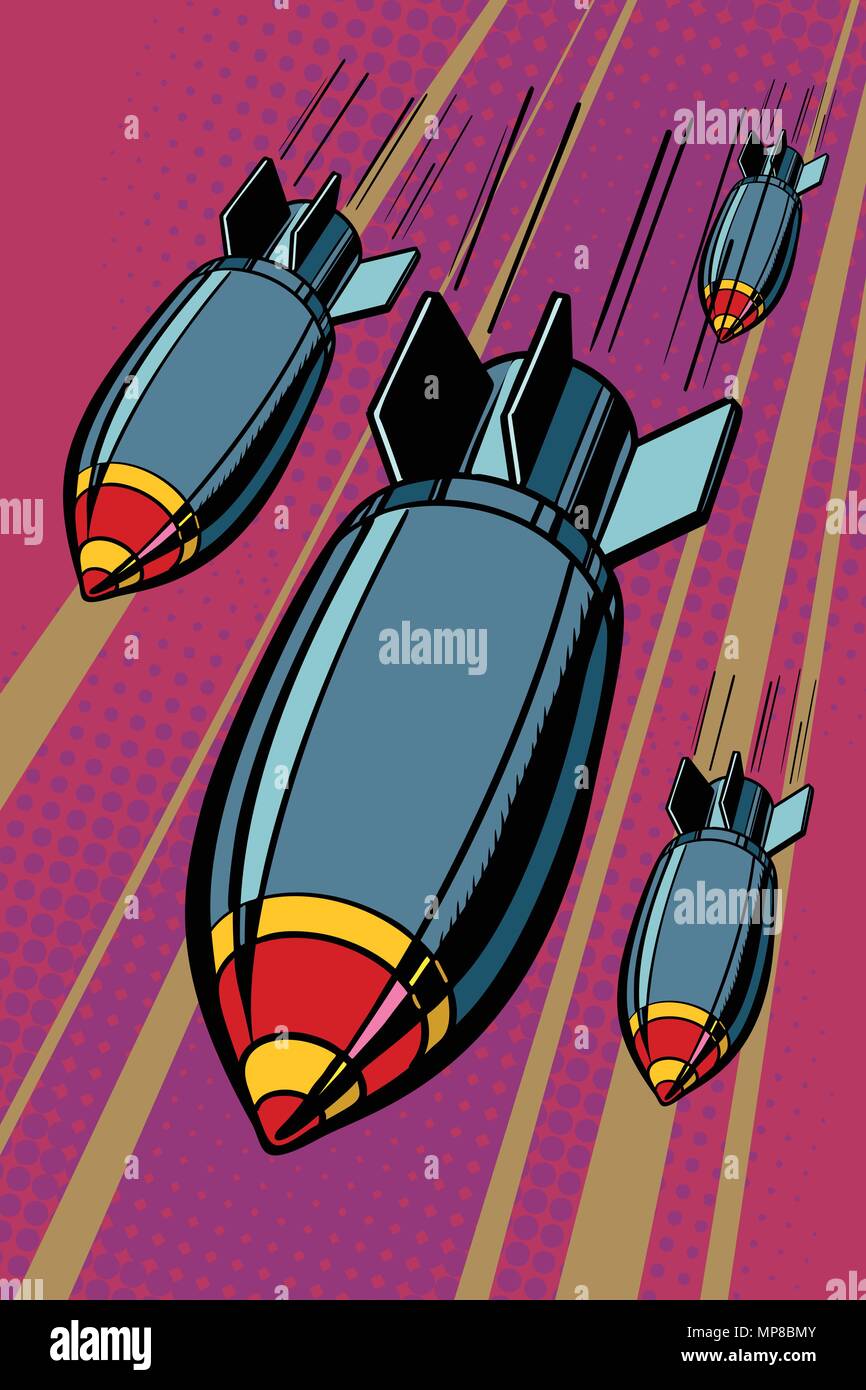 Bomben, Bombardierung, Luftfahrt Waffen Stock Vektor