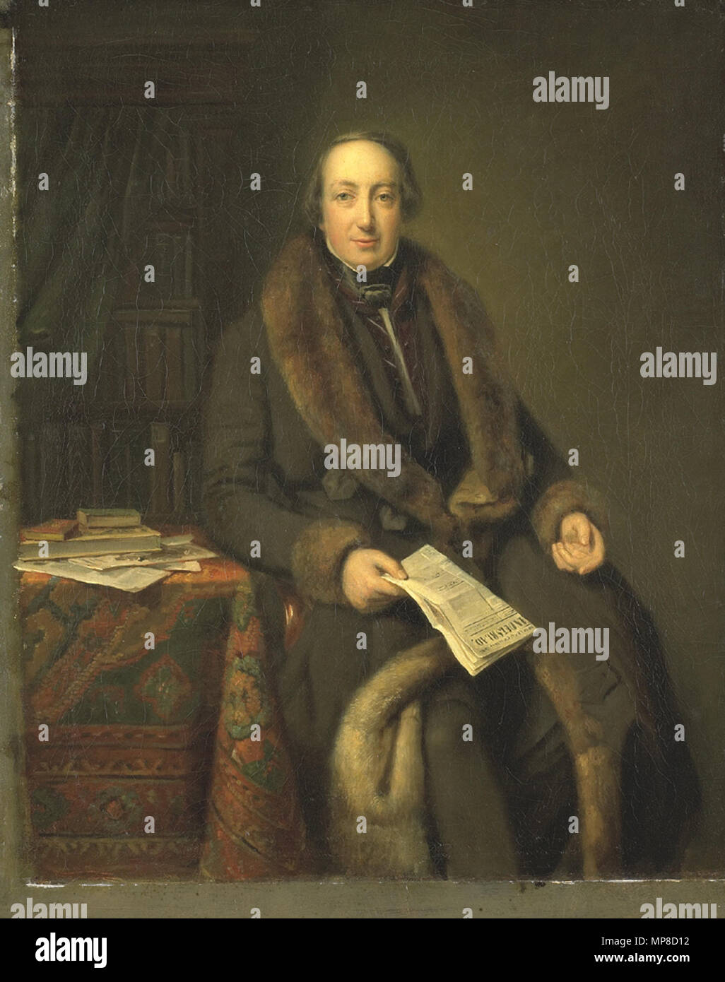 . Portrait von Pieter Arnold Diederichs Öl auf Leinwand 72 cm x 67,5 cm. Datum unbekannt. Johan Georg Schwartze Alternative Namen Johan George Schwartze; Johann Georg Schwartze Beschreibung niederländische Maler und Zeichner Geburtsdatum / Tod 20. Oktober 1814 und vom 14. Oktober 1814 29. August 1874 und 27. August 1874 Ort der Geburt / Todes Amsterdam Amsterdam Standort Düsseldorf (....-1842), Amsterdam (1844-1874) Kontrolle: Q 1587043 VIAF: 45085856 ULAN: 500000489 GND: 117653462 BPN: 84443541 RKD: 71498 725 Johann Georg Schwartze - Pieter Arnold Diederichs Stockfoto