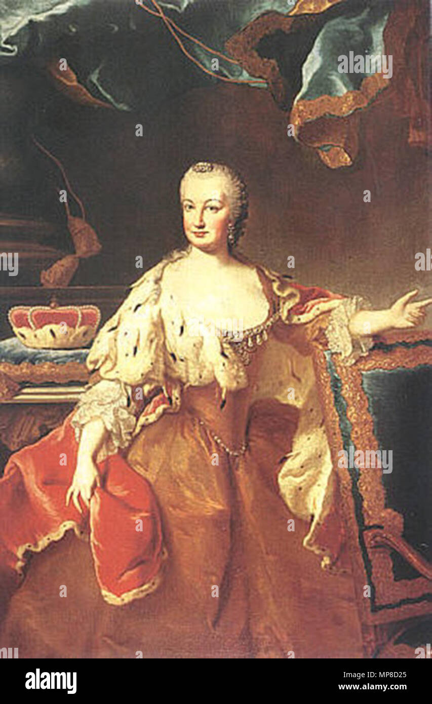 . Englisch: Porträt der Gräfin von der Pfalz Elisabeth Auguste von Pfalz-sulzbach (1721-1794). 1744 oder 1746. 725 Johann Georg Ziesenis - Elisabeth Augusta von Sulzbach Stockfoto