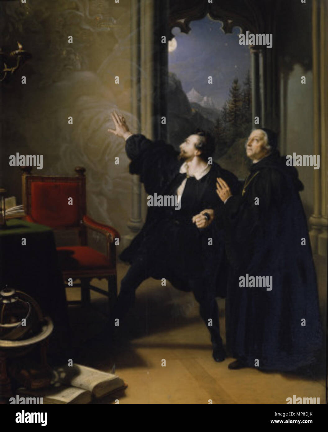 Deutsch: Manfred Sterbestunde. (/ Lord Byrons 'Manfred'). 1825. 727 Johann Peter Krafft - Manfred's Tod Stockfoto