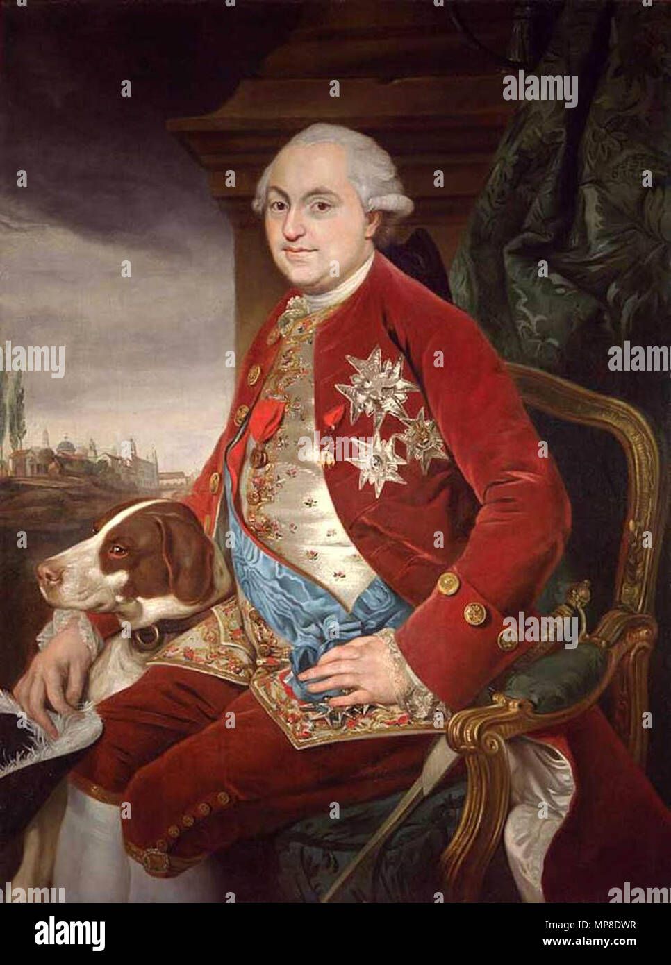 Portrait von Don Ferdinando di Borbone, Herzog von Parma vierten Quartal des 18. Jahrhunderts. 728 Johann Zoffany - Portrait von Don Ferdinando di Borbone, Herzog von Parma - WGA 25997 Stockfoto