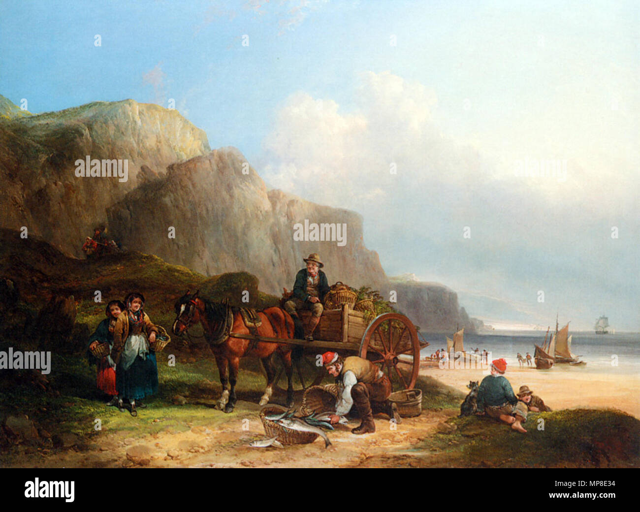 . Englisch: in der Isle of Wight Szene. 1823. William Shayer (1787-1879) 1267 William Shayer - Szene in der Isle of Wight 1823 Stockfoto