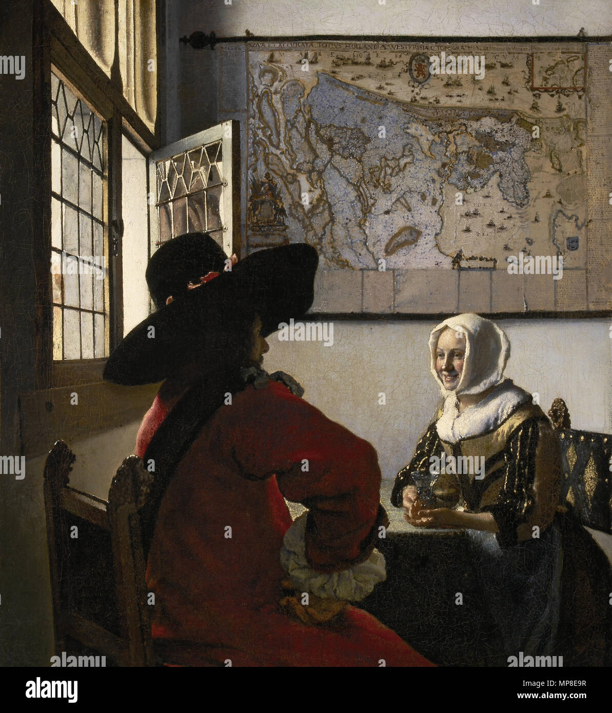 Niederländisch: De Soldaat en het Meisje Officer und Lachen Lachende Mädchen, ca. 1657. 730 Johannes Vermeer-de Soldaat en het Meisje Lachende - Google Kunst Projekt Stockfoto Niederländisch: De Soldaat en het Meisje Officer und Lachen Lachende Mädchen, ca. 1657. 730 Johannes Vermeer-de Soldaat en het Meisje Lachende - Google Kunst Projekt Stockfoto