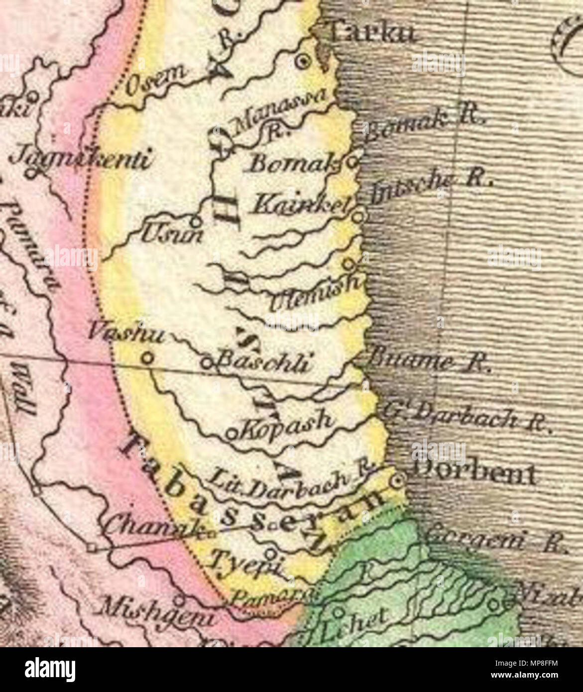 . Englisch: eine seltene und wichtige 1818 Karte von Persien von John Pinkerton. Zeigt vom Schwarzen Meer nach Osten so weit wie das Industal, erstreckt sich nach Norden bis zum Aralsee und im Süden an den Persischen Golf und das Arabische Meer. Auch die heutigen Staaten Iran und Afghanistan, sowie Teile der angrenzenden Pakistan, Kuwait, Irak, der Türkei und Saudi-Arabien. Hinweise sowohl politische und physische geografische Elemente, einschließlich der Flüsse, Berge, unter Meer gefahren, verschiedenen Stammes- Regionen, Städte, Ruinen, und Kanäle. Insbesondere nimmt die Ruinen von Babylon und Persepolis. Durch L. Herbert gezeichnet und durch S eingraviert Stockfoto