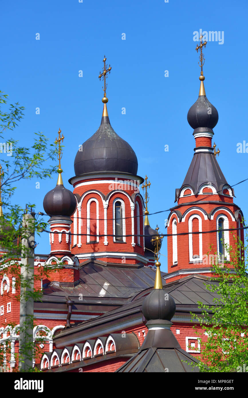 Skhodnya, Russland - Trinity Tempel in Skhodnya Russland Stockfoto