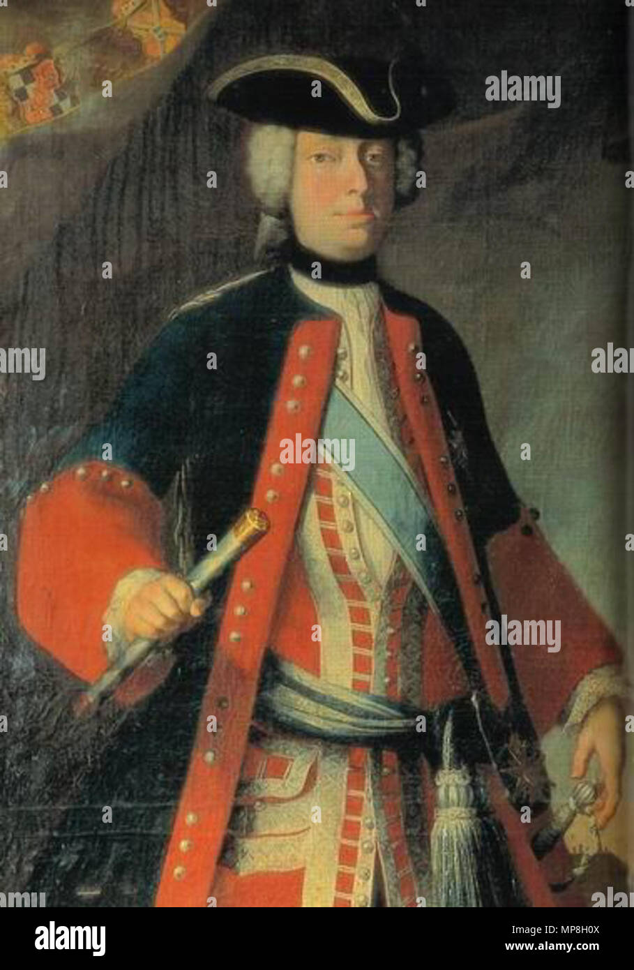 . English: Fürst Josef Friedrich Ernst von Hohenzollern-Sigmaringen (1673-1715) Englisch: Porträt Joseph Frederick Ernest, Prinz von Hohenzollern (1702-1769). 18. 740 JosefFriedrErnstHohenzSig Stockfoto