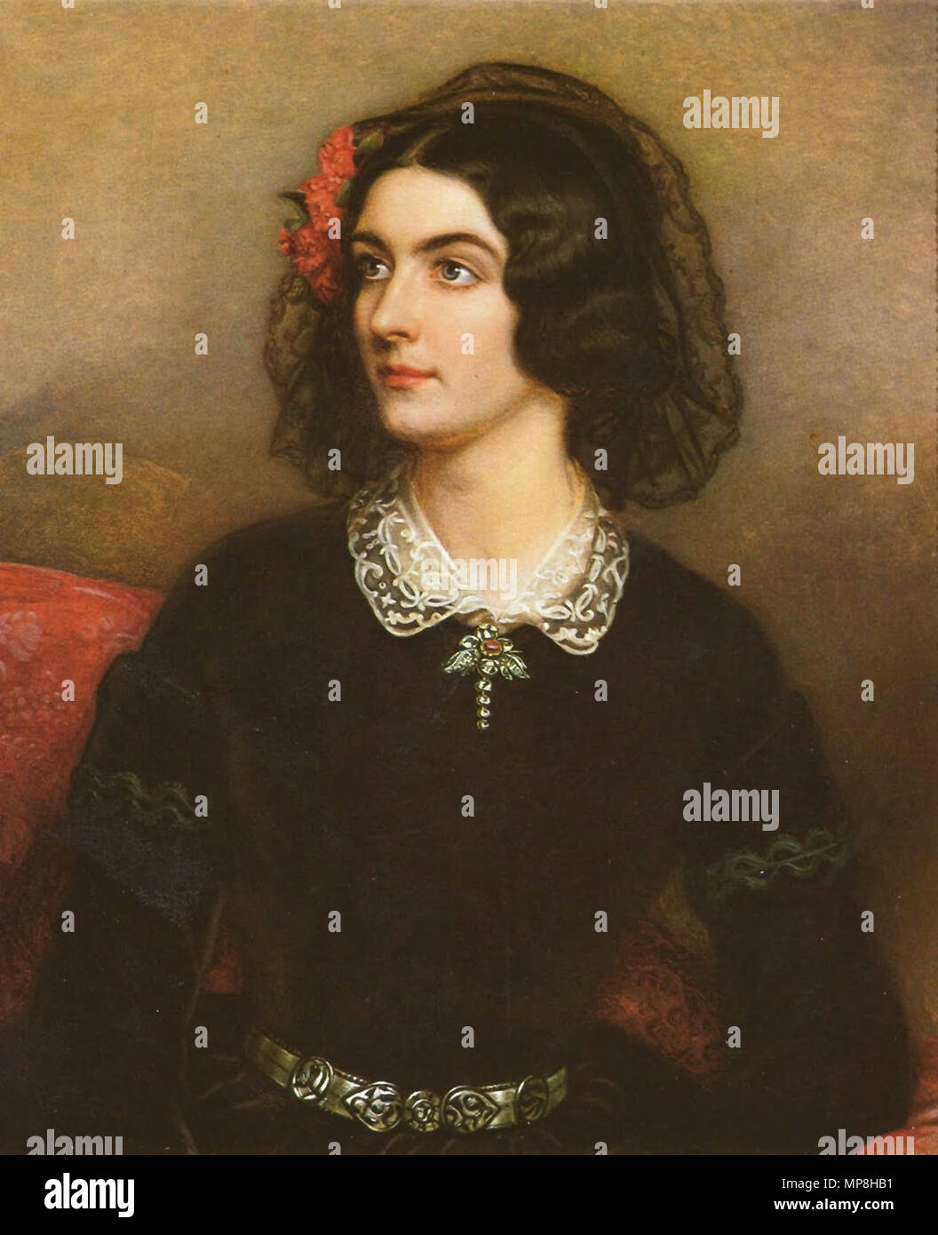 Lola Montez. Portrait von Lola Montez. 1847. 741 Joseph Karl Stieler-Lola Montez 1847 Stockfoto