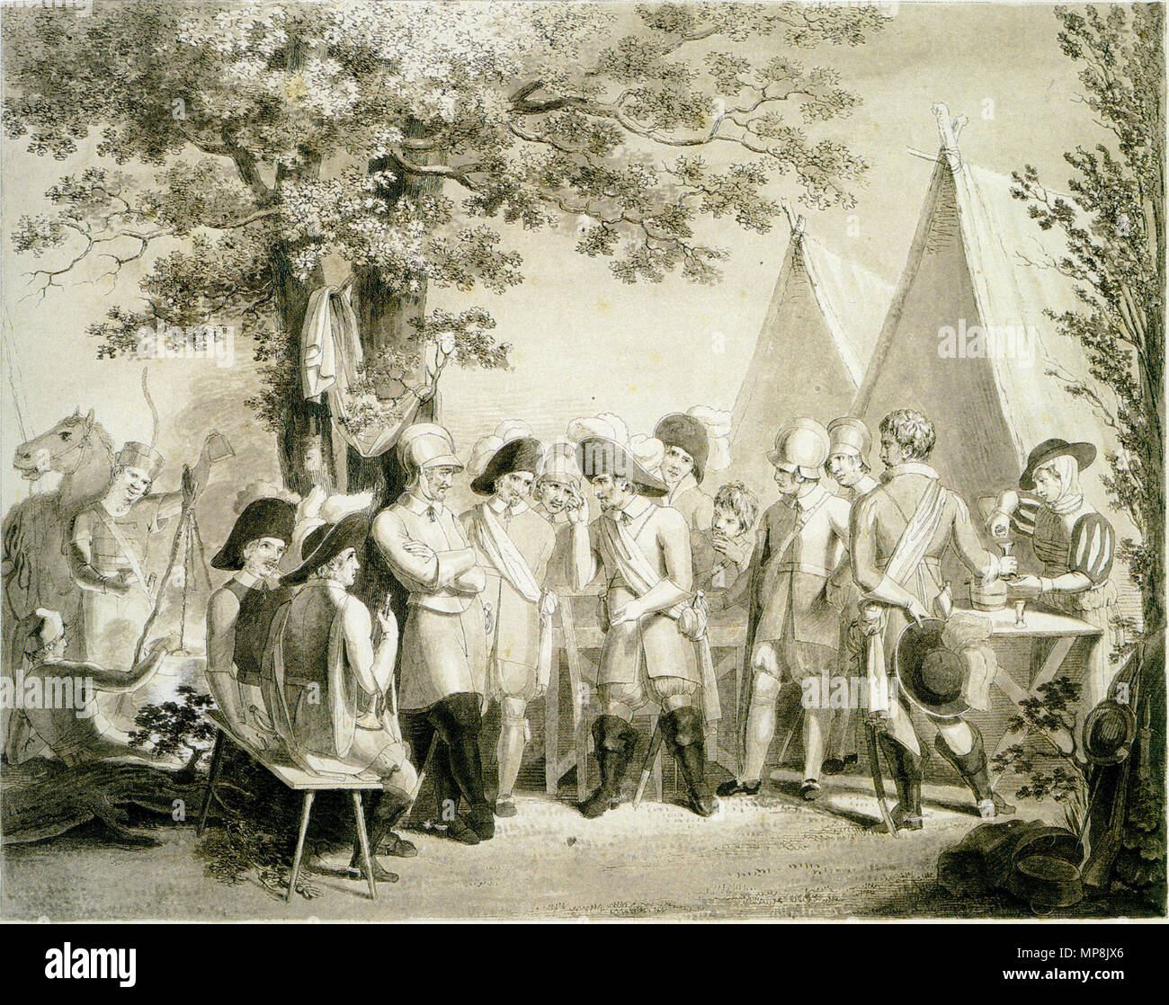 . Wallensteins Lager, 1809. Julius Schnorr von Carolsfeld (1794-1872), deutscher Maler und Grafiker Geburtsdatum / Tod 26 März 1794 24. Mai 1872 Ort der Geburt / Todes Leipzig Dresden Standort Wien, Rom, München Beschreibung, Dresden Authority control: Q 703458 VIAF: 27301812 ISNI: 0000 0001 1023 2110 ULAN: 500002319 LCCN: n 85182194 WGA: Schnorr von Carolsfeld, Julius Schnorr von Carolsfeld WorldCat 1103 - Wallensteins Lager Stockfoto