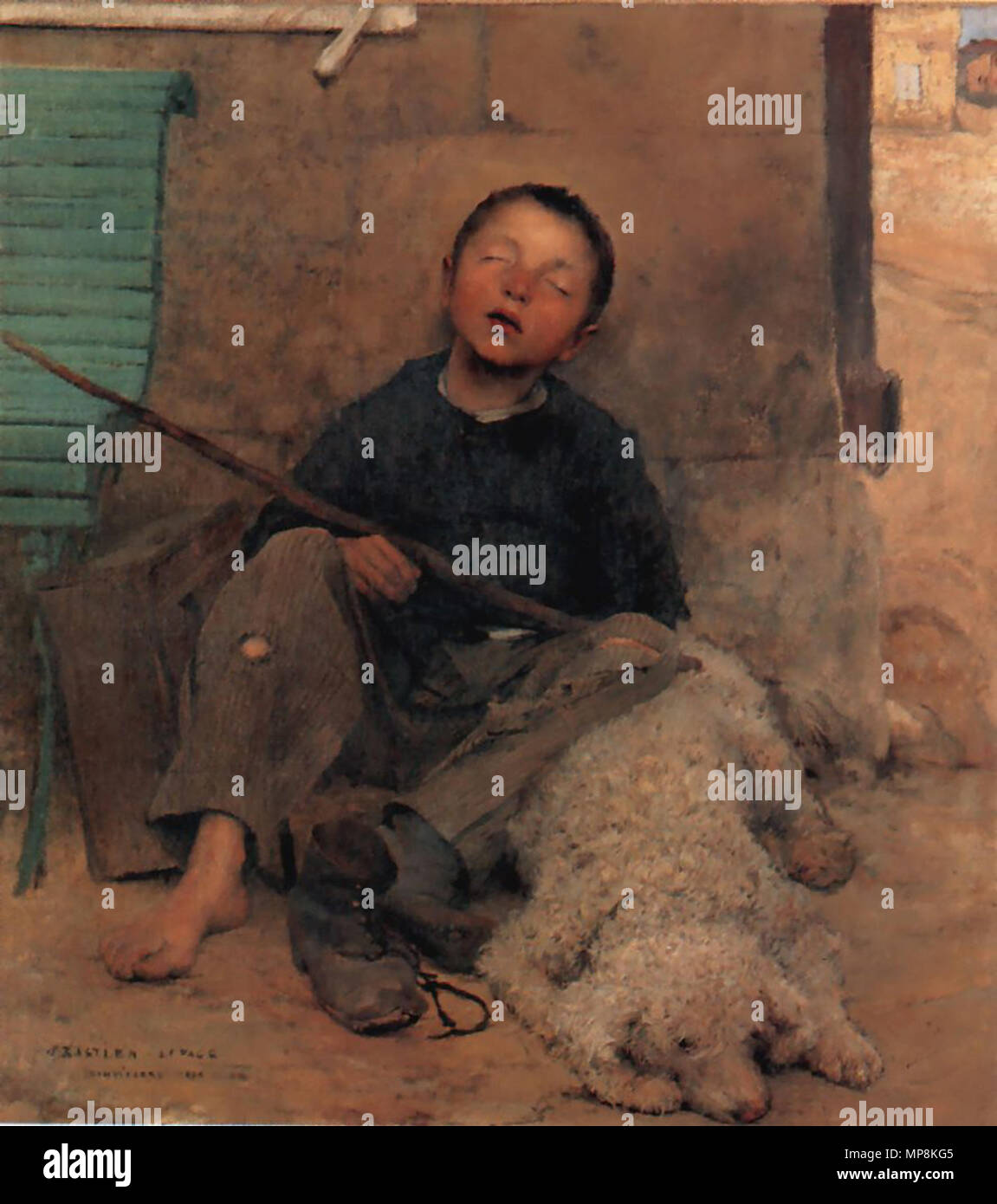 Englisch: Der blinde Bettler. 750 Jules Bastien-Lepage die blinden Bettler Stockfoto