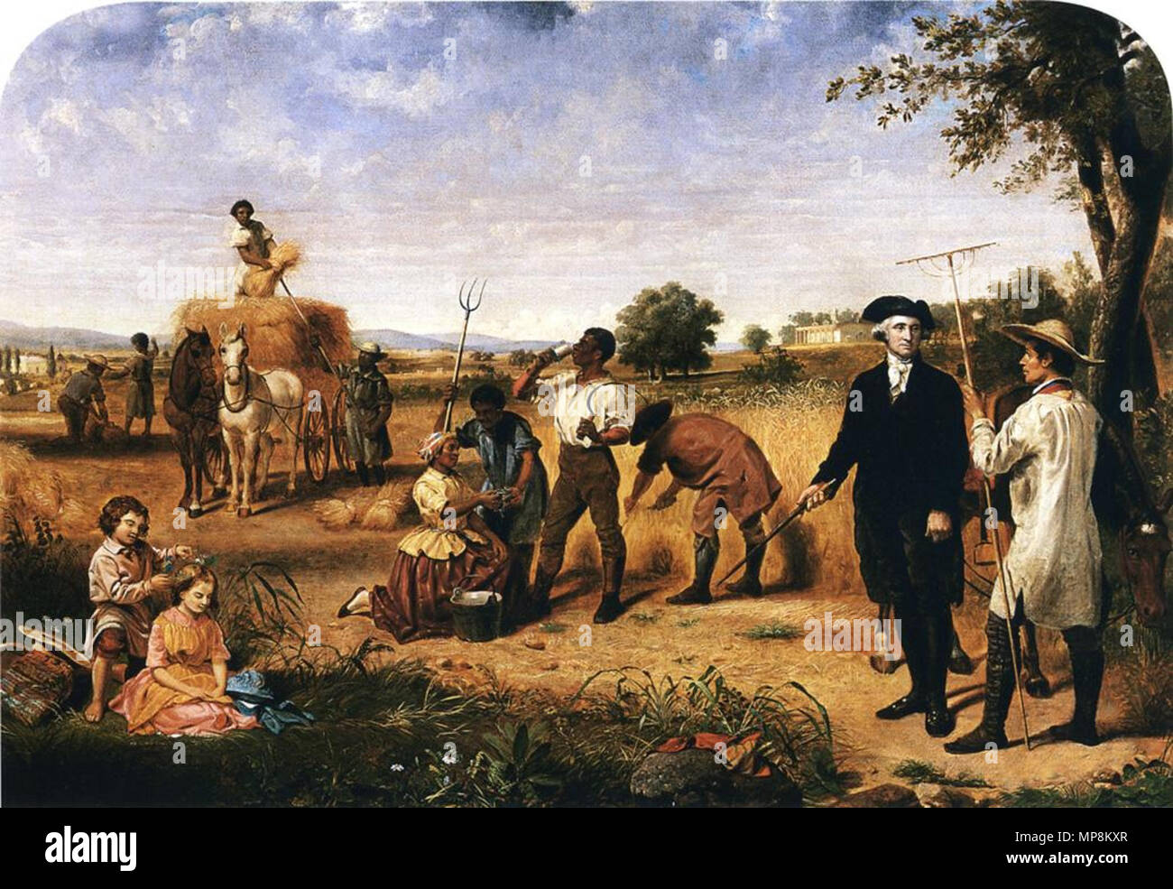 Deutsch: "Washington Als Landwirt In Mount Vernon", 1851, Teil Einer Serie  Auf Dem George Washington Von Junius Brutus Stearns. Am Virginia Museum Der  Schönen Künste Entfernt. 1851. Junius Brutus Stearns ( -