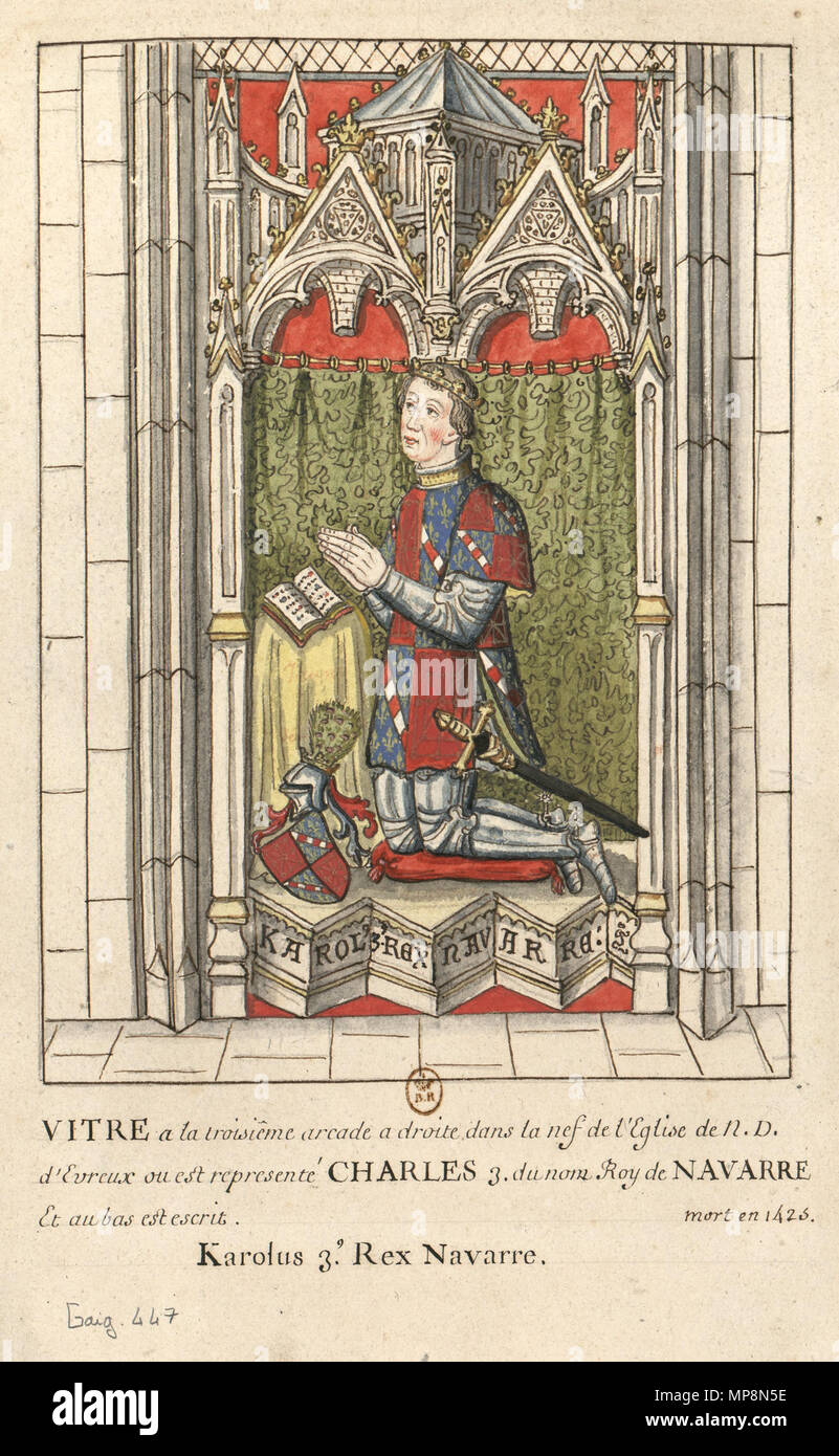 . Karl III. von Navarra. Datum unbekannt. Anonym 757 Karel 3 Evreux Stockfoto