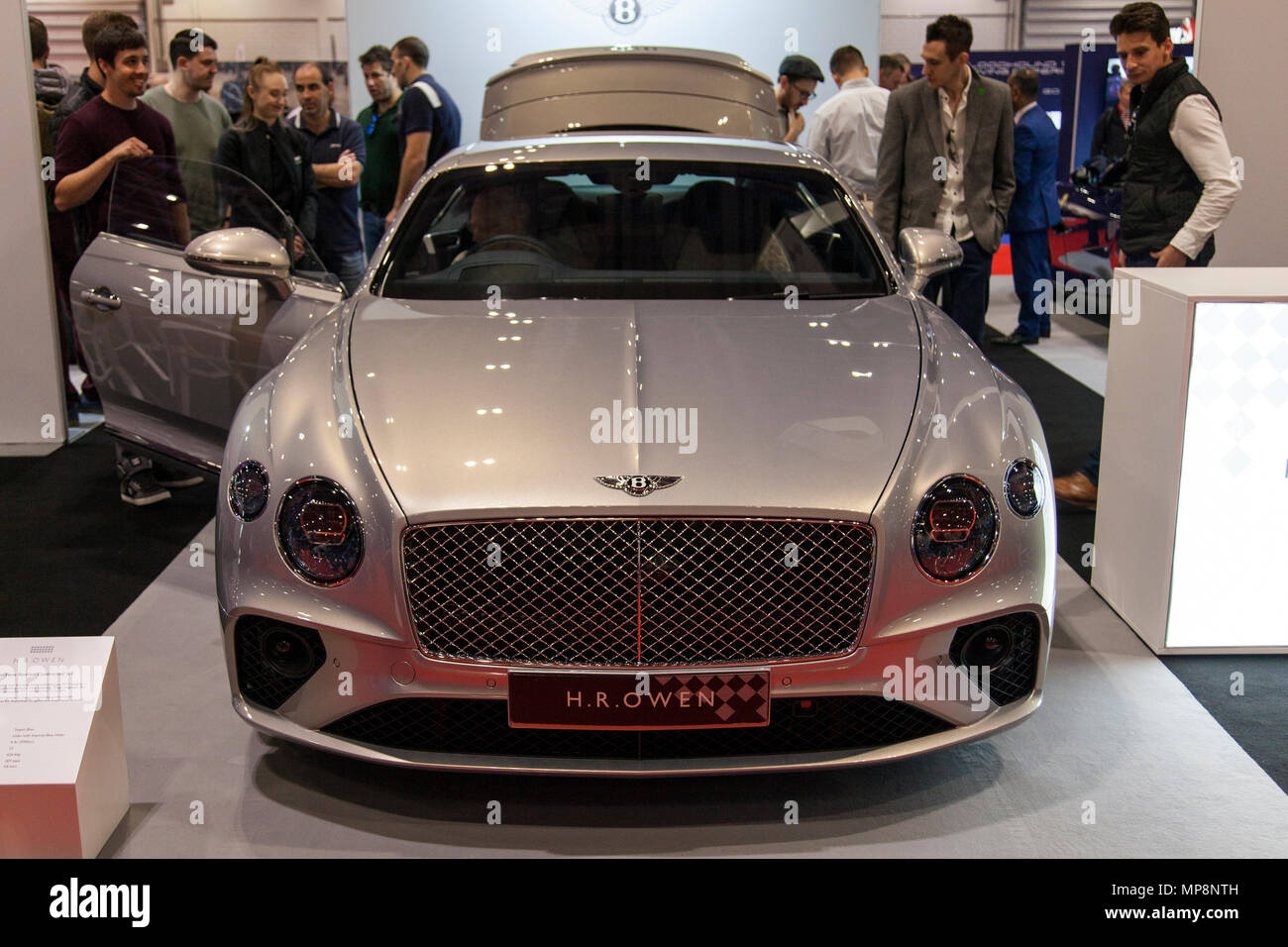LONDON, UK, 18. MAI 2018: ein Bentley Auto am confused.com London Motor Show im Excel Convention Center. Die Show ist der größte britische Automotive Stockfoto
