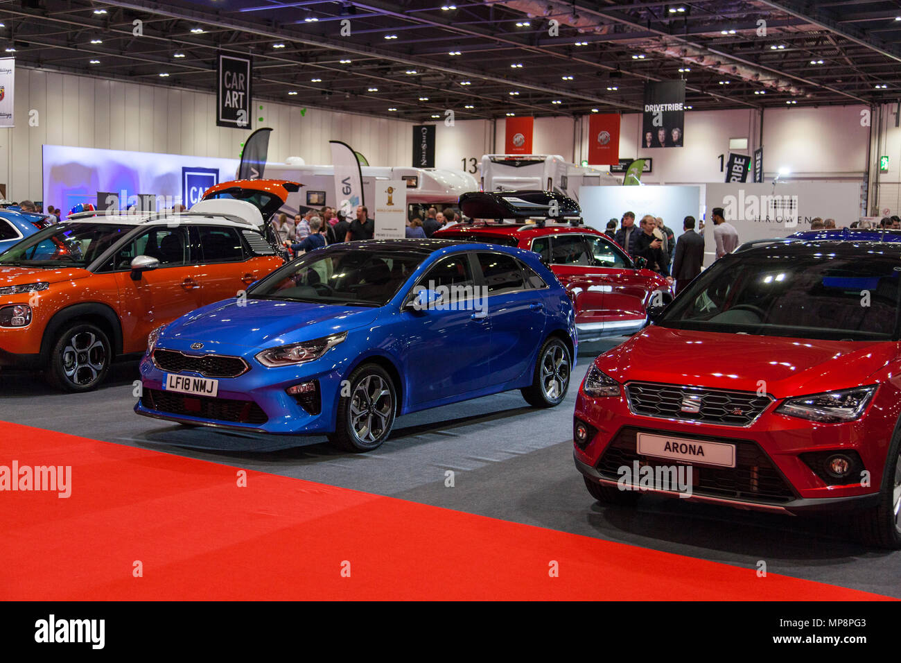 LONDON, UK, 18. Mai 2018: Die confused.com London Motor Show im Excel Convention Center. Die Show ist der größte britische Automobil Handel Veranstaltung Stockfoto