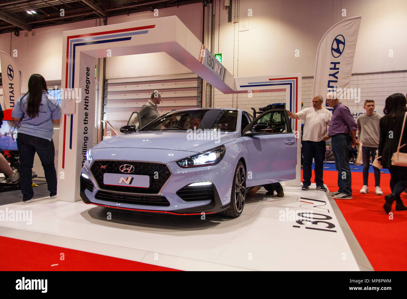 LONDON, UK, 18. MAI 2018: Hyundai Auto am confused.com London Motor Show im Excel Convention Center. Die Show ist der größte britische Automotive Stockfoto