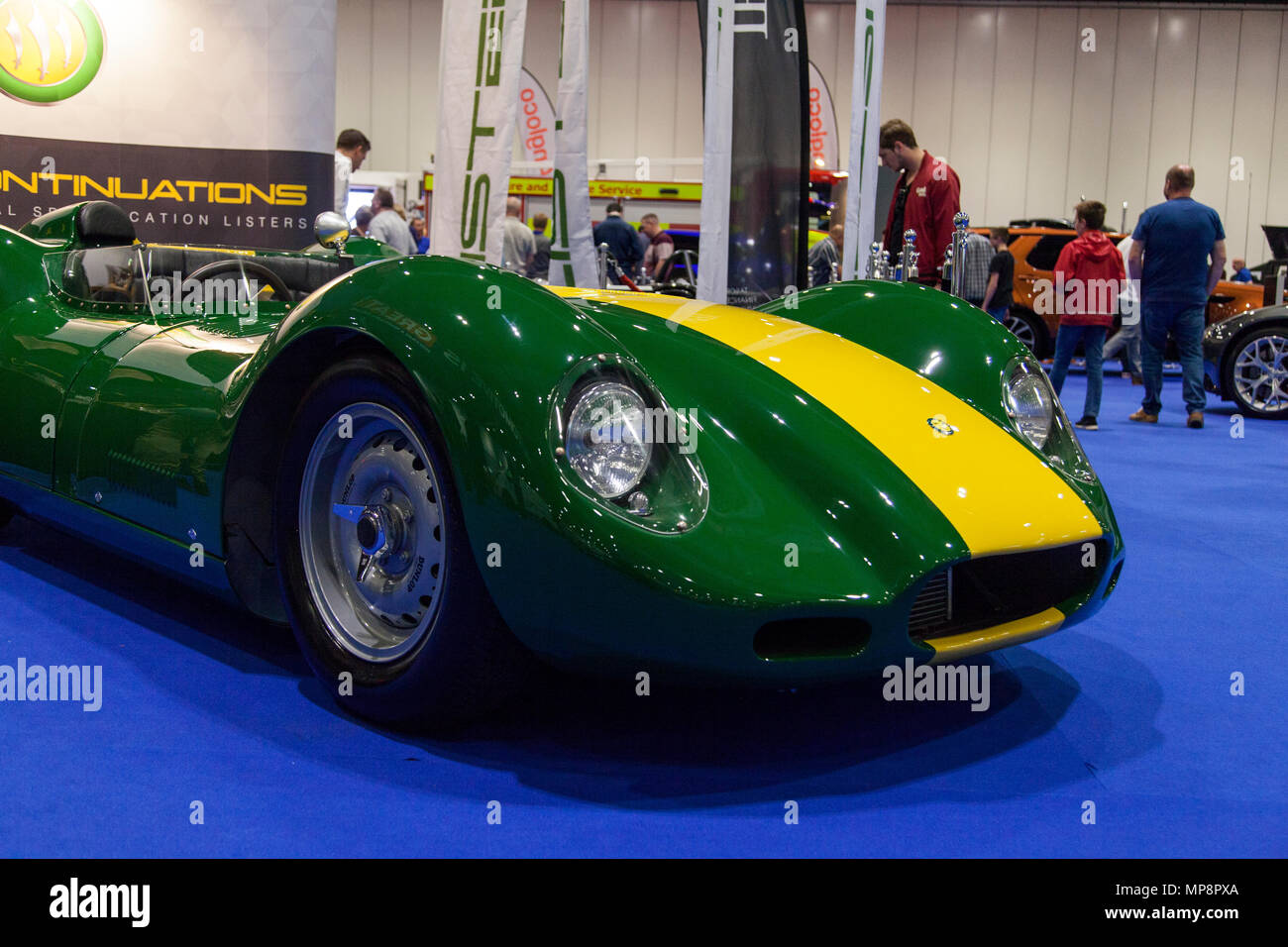 LONDON, UK, 18. MAI 2018: Vintage Sport Auto am confused.com London Motor Show im Excel Convention Center. Die Show ist der größte britische Auto Stockfoto