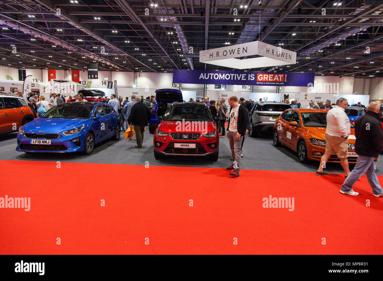 LONDON, UK, 18. Mai 2018: Die confused.com London Motor Show im Excel Convention Center. Die Show ist der größte britische Automobil Handel Veranstaltung Stockfoto