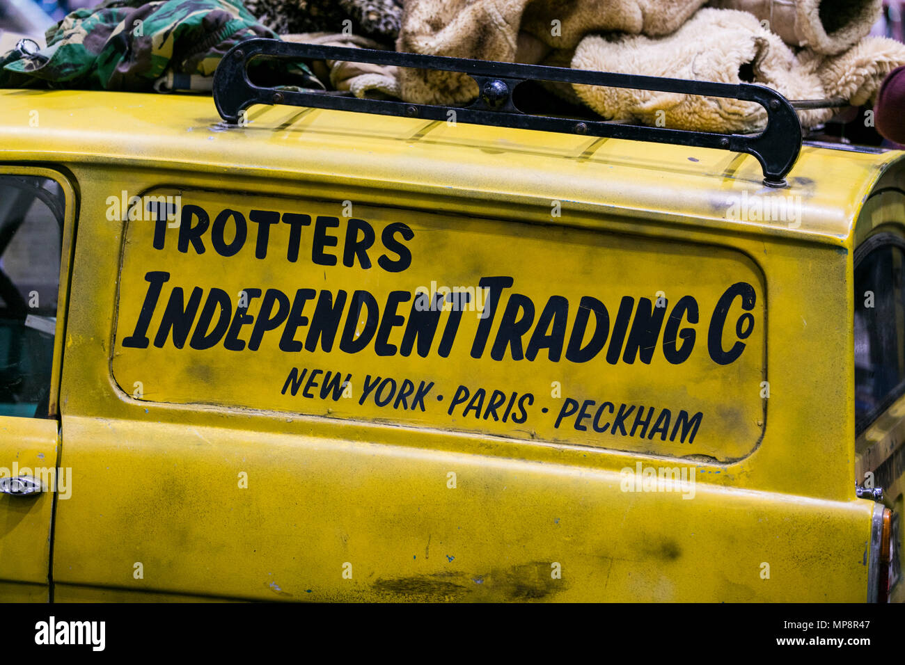 LONDON, UK, 18. MAI 2018: Nur Narren und Pferde van Am confused.com London Motor Show im Excel Convention Center. Die Show ist in Großbritannien große Stockfoto