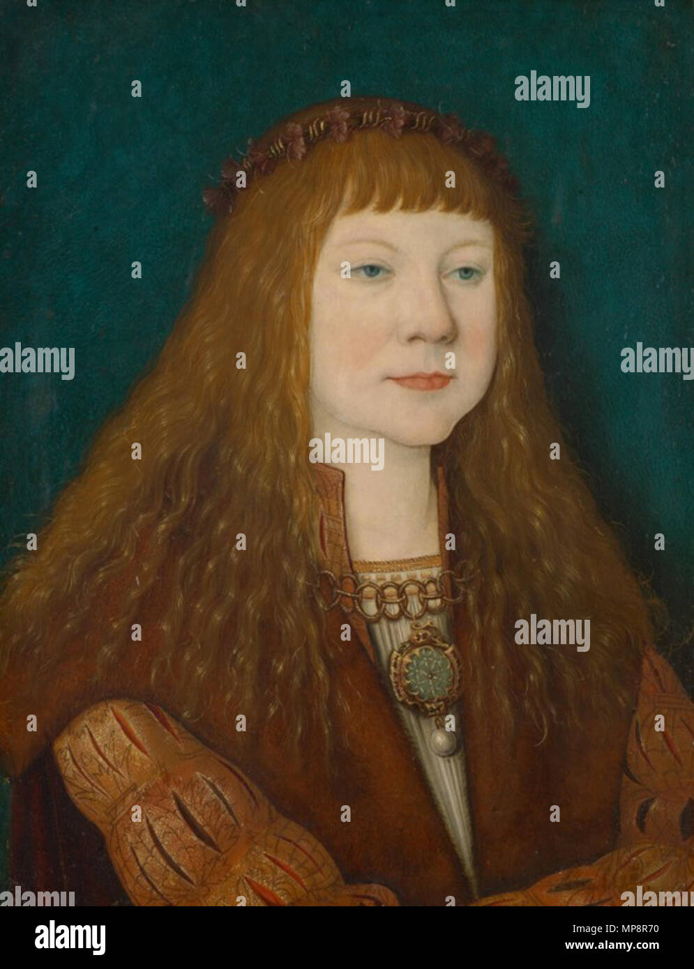 Q 27980528. Deutsch: König Ludwig II. von Ungarn als Knabe Louis II. von Ungarn als Kind. Nach 1515. 766 König Ludwig II. von Ungarn Stockfoto