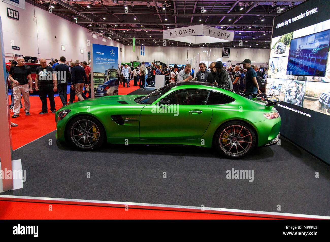 LONDON, UK, 18. MAI 2018: ein Sportwagen an der confused.com London Motor Show im Excel Convention Center. Die Show ist der größte britische Automotive Stockfoto