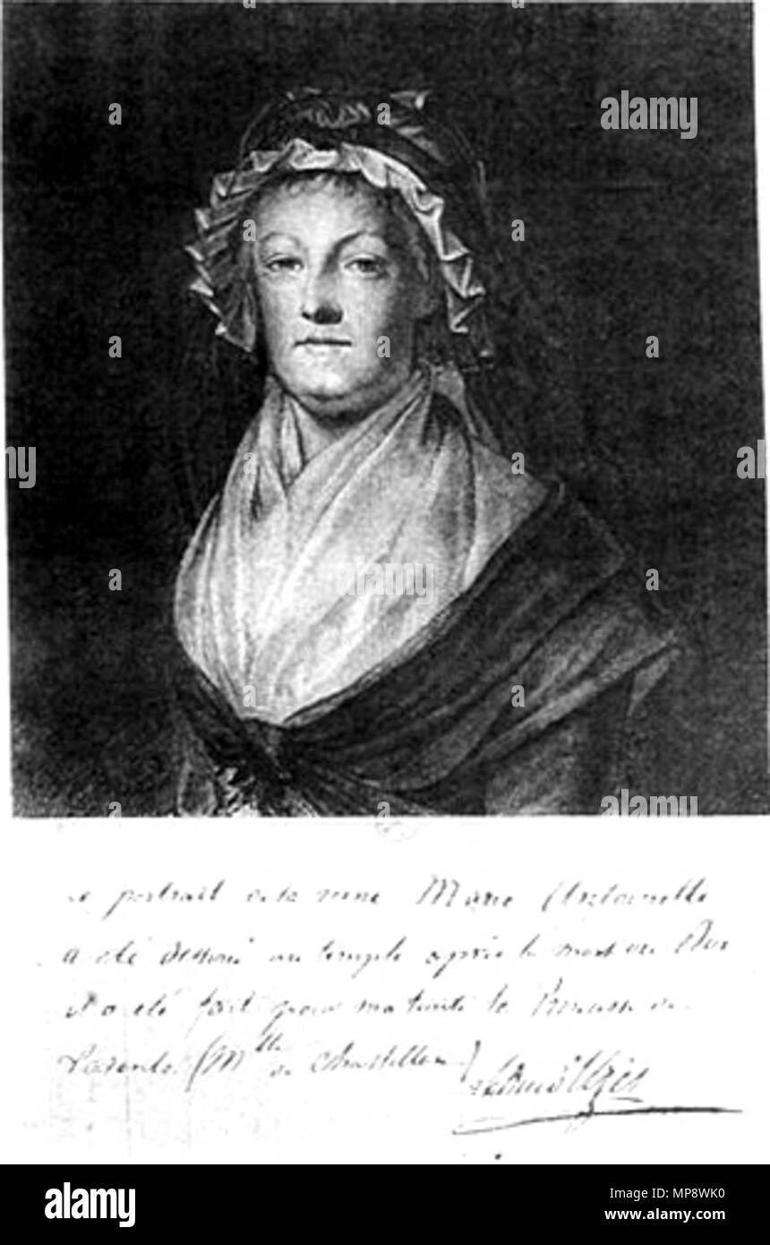 . Pastellfarben Marie-Antoinette. Februar 1793. Alexandre Kucharski 777 Kucharski Marie-Antoinette Pastell 1793 Stockfoto